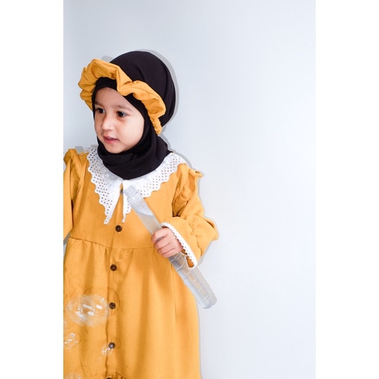 Rayna Dress Tunik Anak Perempuan Free Bandana