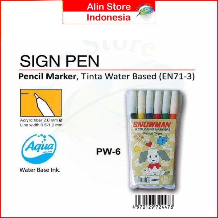 

Snowman - Spidol Kecil PW-6A