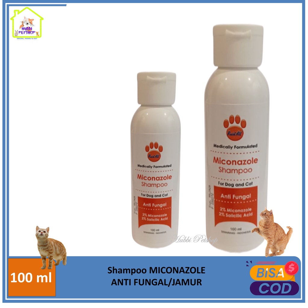 Shampoo MICONAZOLE Kucing Anjing - Shampo Anti jamur Miconazole 100ml