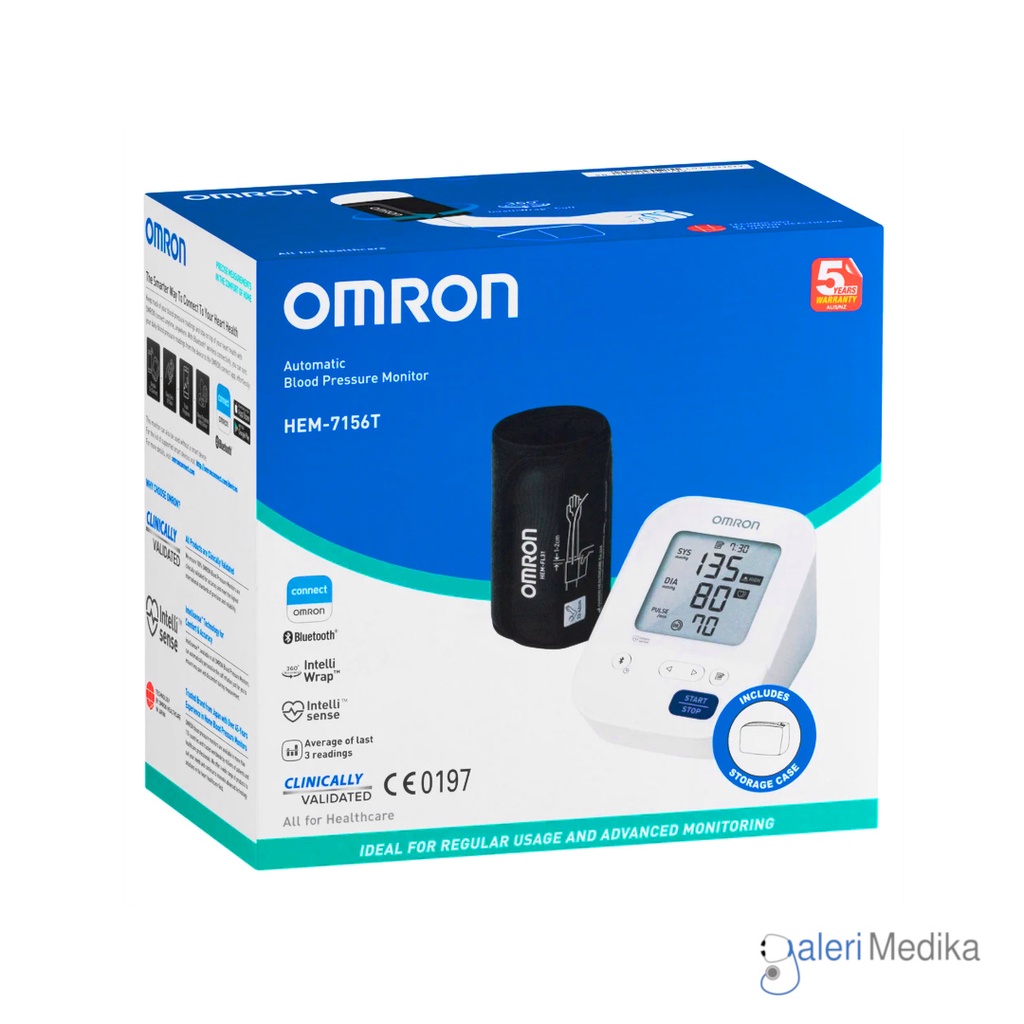 Tensimeter Omron HEM-7156T Bluetooth / Tensimeter Digital Omron 7156T / Alat Ukur Tekanan Darah