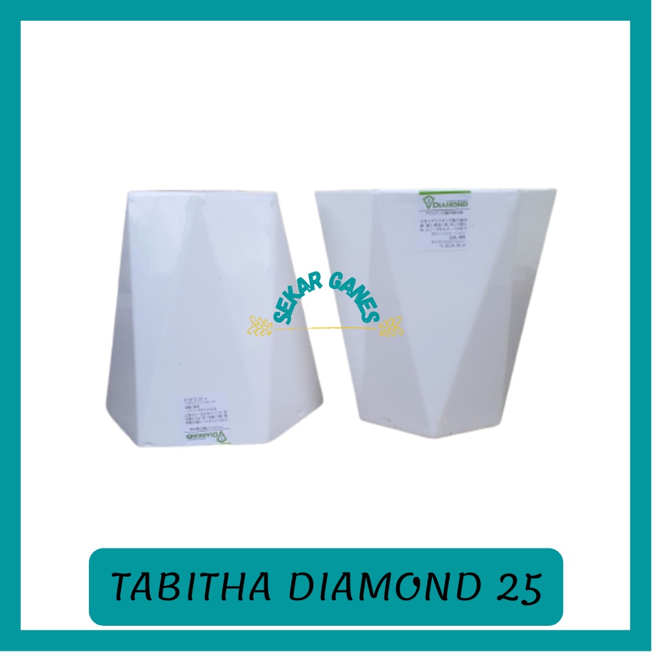 Pot Tabitha Diamond 25 Pot Bunga Tanaman Tinggi Pot Diamond Tabitha Putih Pink 20 25 30 35 Grosir Pot Bunga Diamond Cantik Tebal Bagus