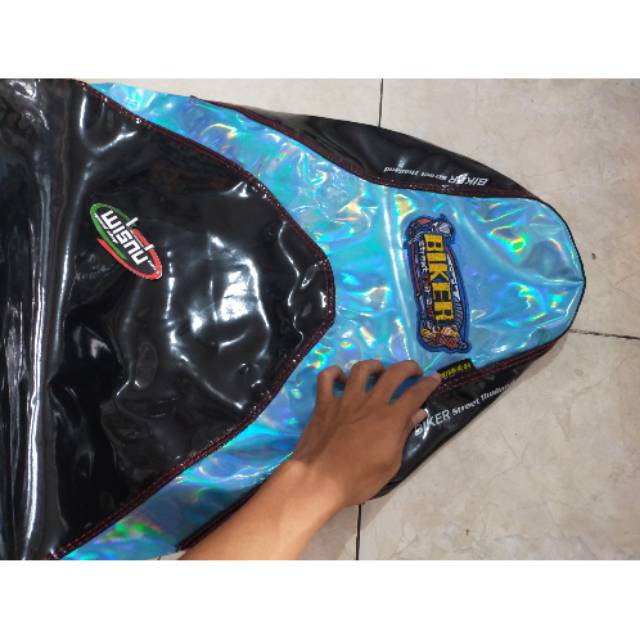 Kain jok hologram biker kain jok glosy kain jok karbon