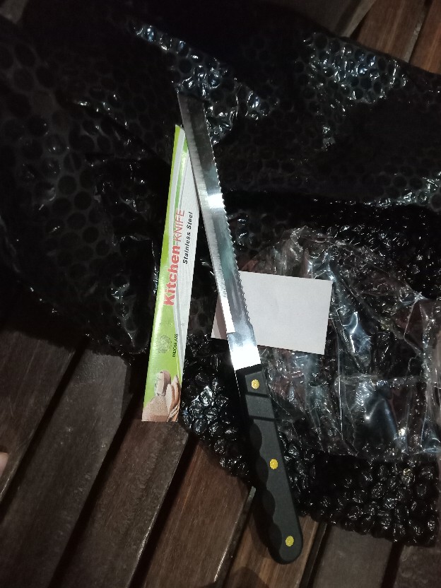 Pisau Roti / Pisau Kue / Cake Knife / Pisau Roti Hitam Murah