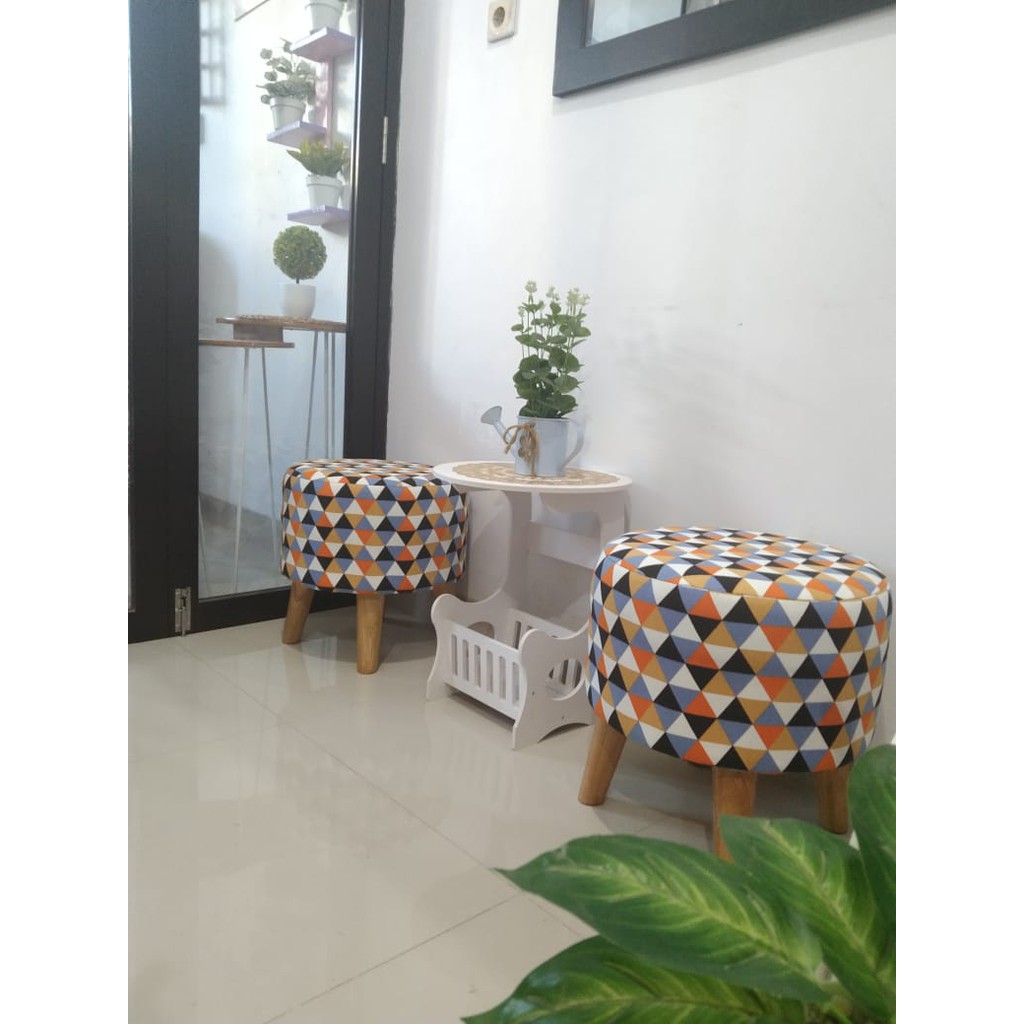 Sofa Ruang Tamu 1 set, 2 Sofa 1 Meja / Sofa Stool Berkualitas / Sofa Bulat / Sofa Stool Bulat