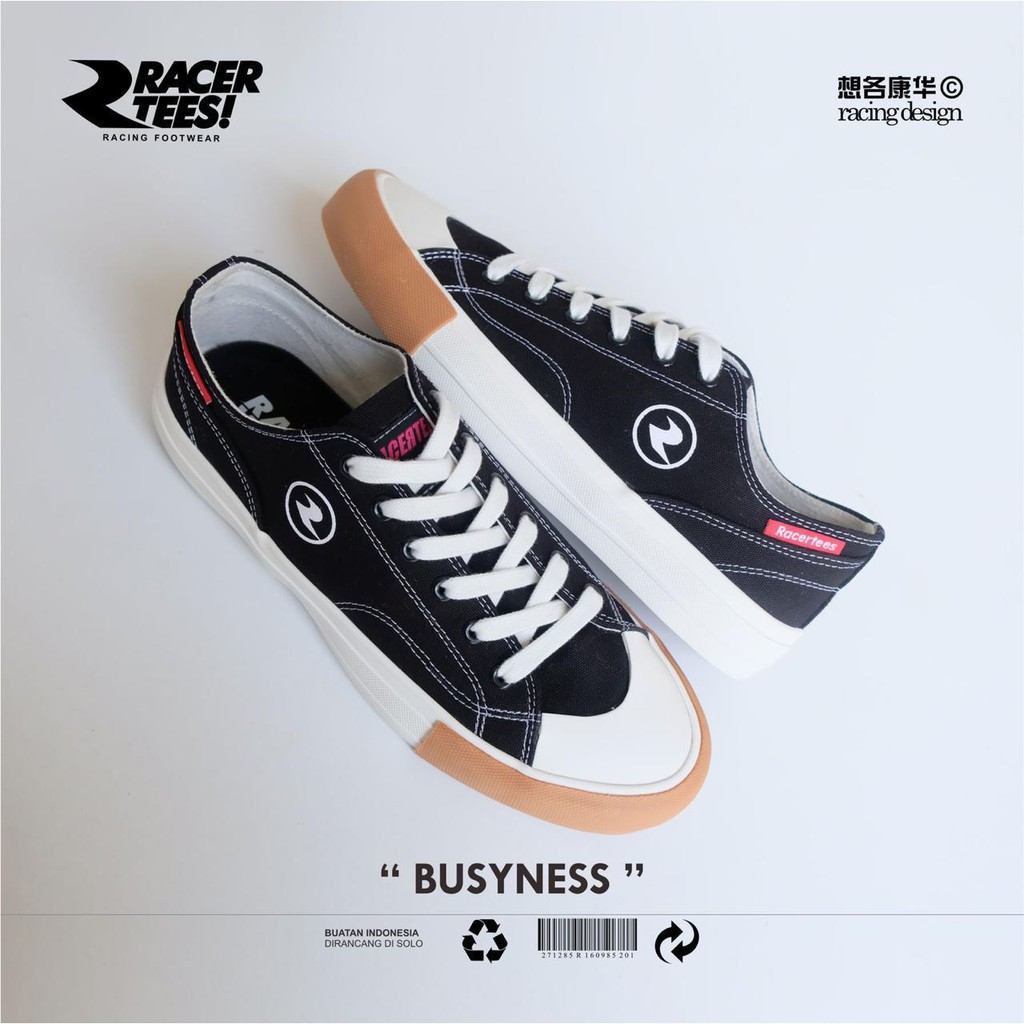 Racing Footwear  BUSYNESS BLACK Slip-on SEPATU RACERTEES ORIGINAL RACERTES 201 DISTRO