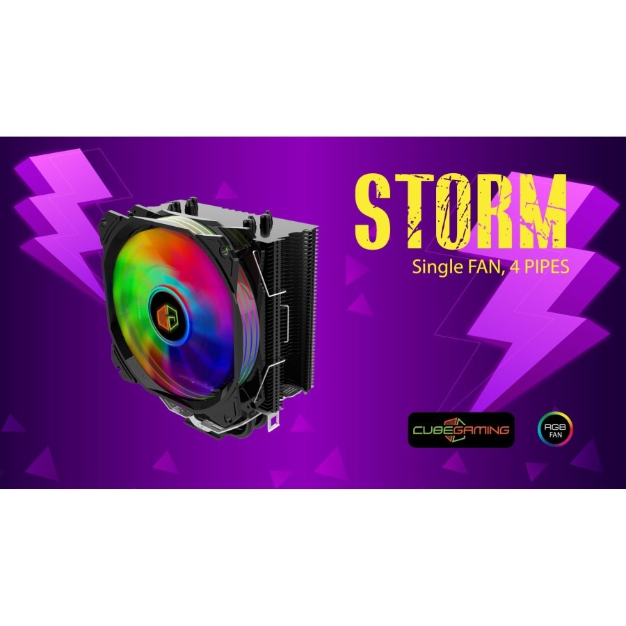 CUBE GAMING STORM - SINGLE FAN 12CM - Universal Socket