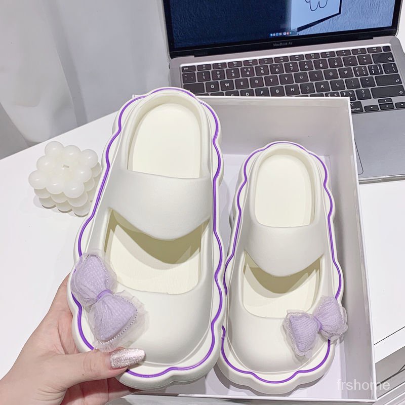 Sandal bunga kecil perempuan putri gadis mahasiswa non-slip tebal bawah pakaian luar lucu