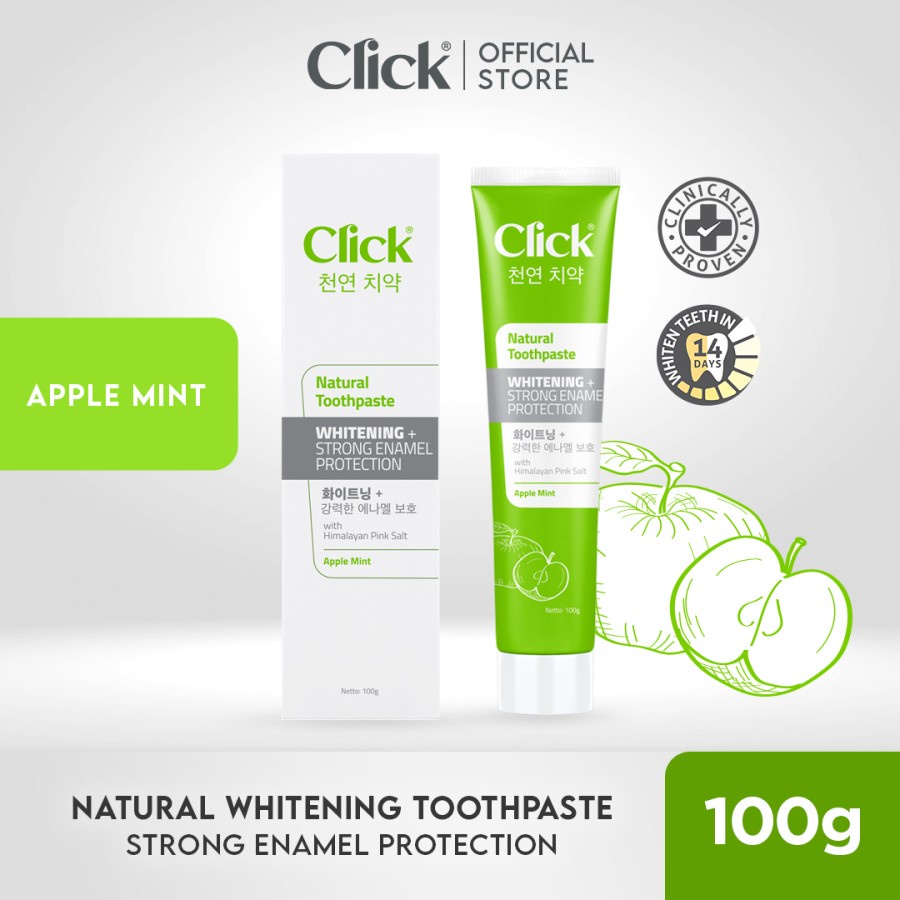 Click Natural Toothpaste Whitening + Strong Enamel Protection