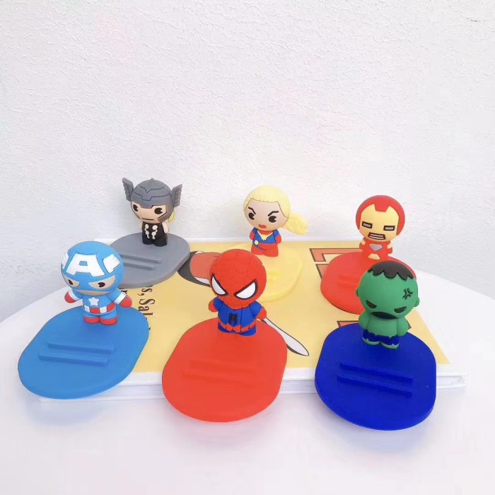 hokkiterus21 Desktop phone Lazy holder bracket stand marvel superhero carton universal