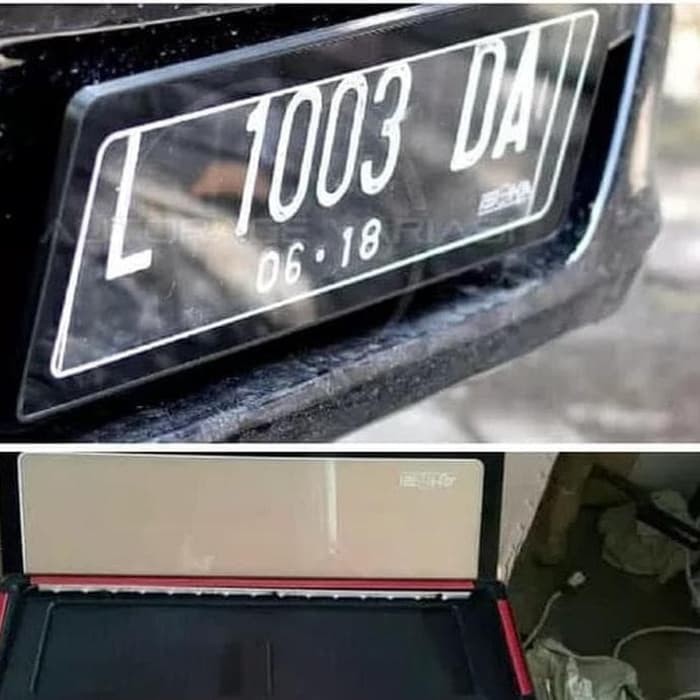 Cover Plat Nomor Astra Kenderaan Mobil Panjang 46CM 1set isi 2PCS Depan dan Belakang Bahan Akrilik C