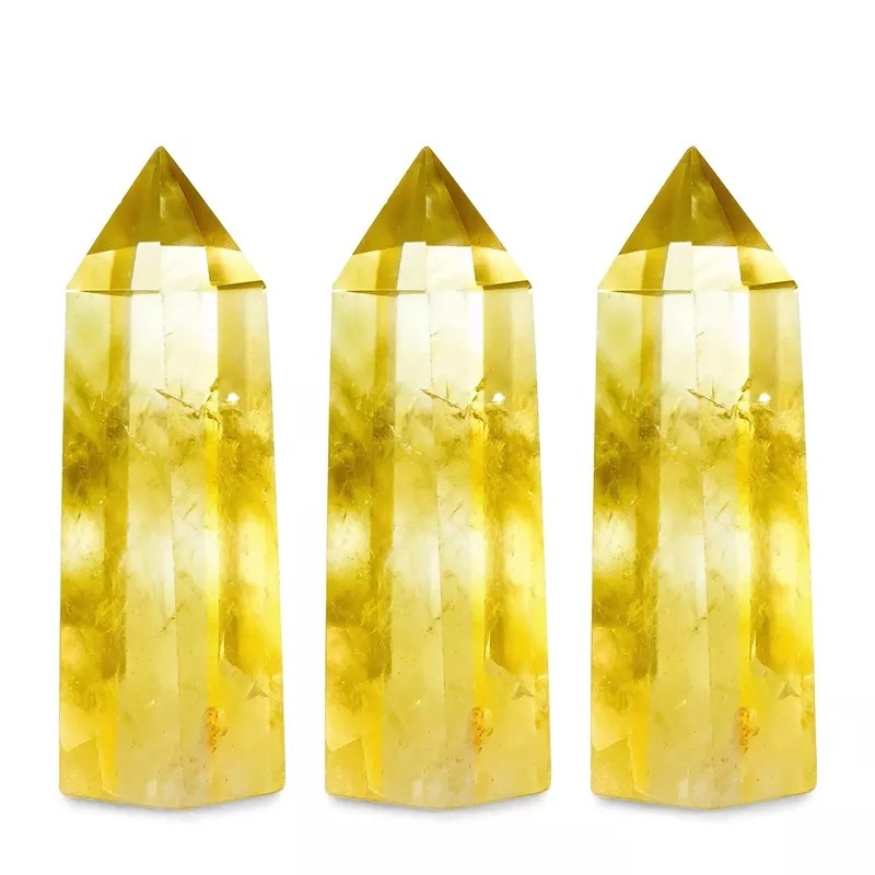 Citrine titik kristal alami healing ornament