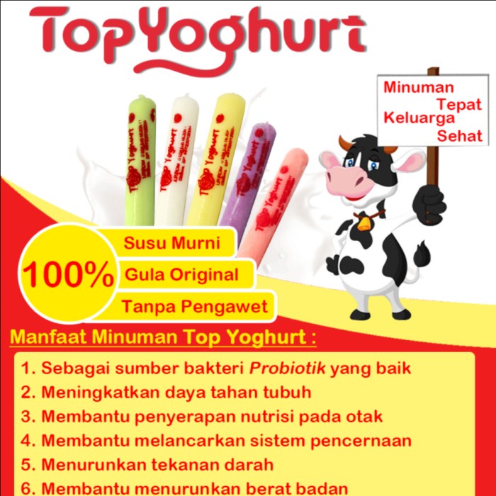 RESELLER HEMAT - Top Yoghurt Es Stik Yogurt Mambo Paket 25 Pack - Frozen Food Susu Bukan My Healthy