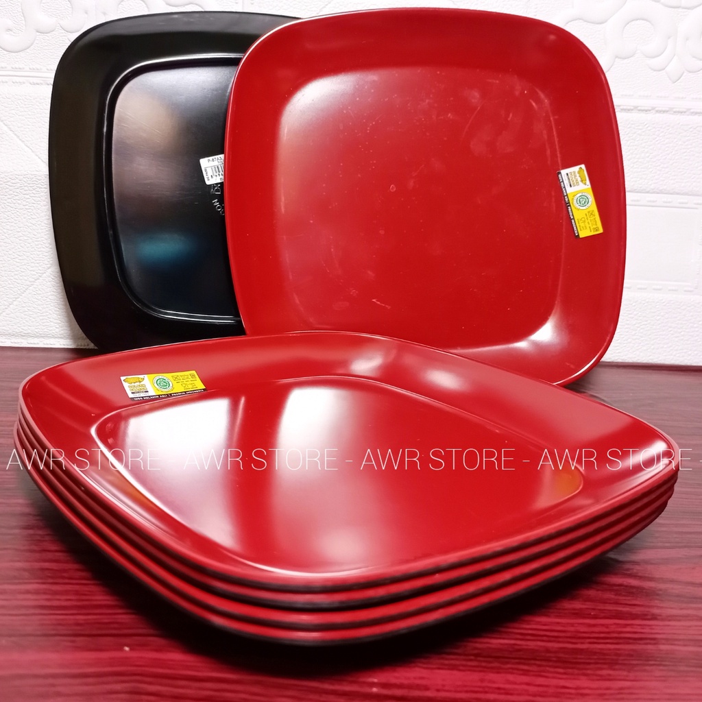 BANTING HARGA 6PCS PIRING SAJI KOTAK MELAMIN ASLI GOLDEN DRAGON DIAMETER 20CM KELUARAN TERBARU DENGA