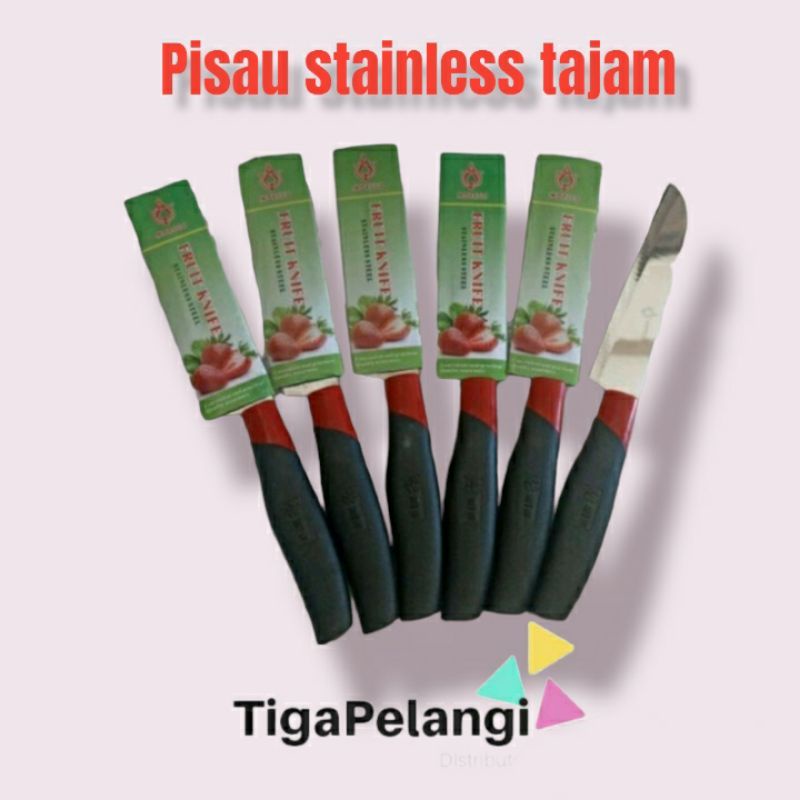 Pisau stainless, pisau buah, pisau buah tajam, pisau dapur, pisau tajam, pisau stainles tajam, pisau serbaguna