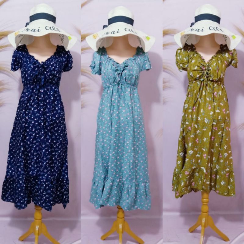 Emeralda Dress || Oneset Babydoll Tiedye Panjang Busui Murah | Oneset Babydoll Rayon | Oneset Babydo