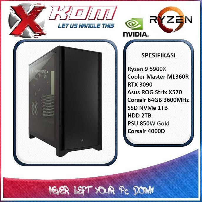 PC Gaming Komputer Rakitan PRO Ryzen 9 5900X RTX 3090