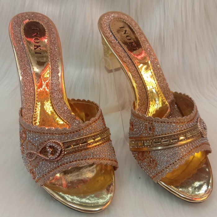 SANDAL PESTA WANITA MEWAH 5 CM HAK PLATFORM HEELS SESERAHAN KONDANGAN 565