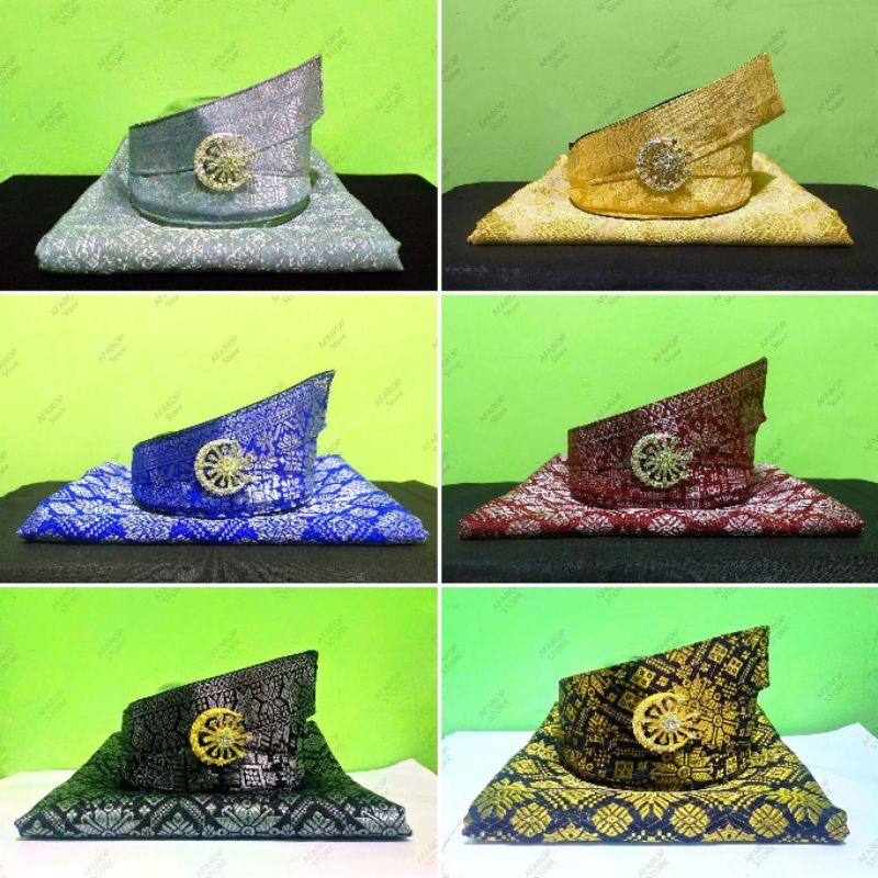 SET TANJAK MELAYU PREMIUM LENGKAP KAIN SAMPIN SONGKET | MODEL TANJAK KREASI JOHOR-RIAU