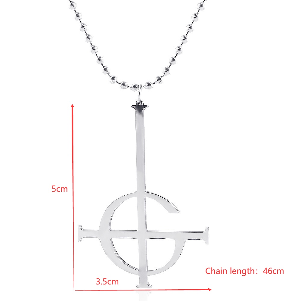 Kalung Liontin Lencana Bahan Logam Gaya Punk Rock Retro Glamor Untuk Pria