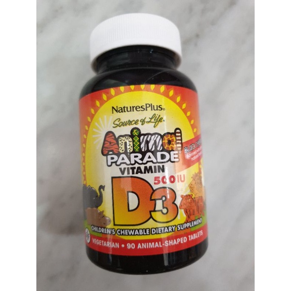 Natures Plus Kids Vitamin D3 500 iu