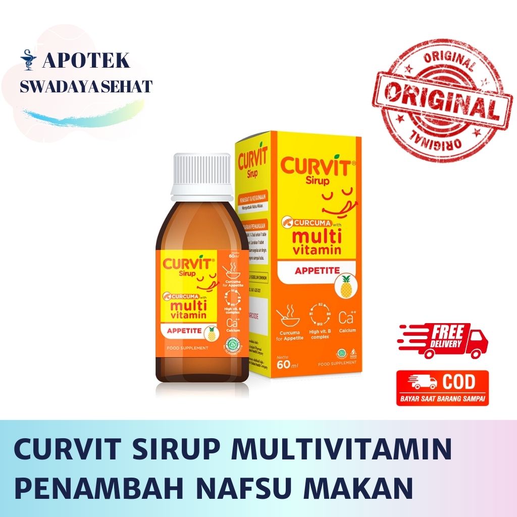 CURVIT Multivitamin Appetite Syrup 120 ML Vitamin Penambah Nafsu Makan 60 ML