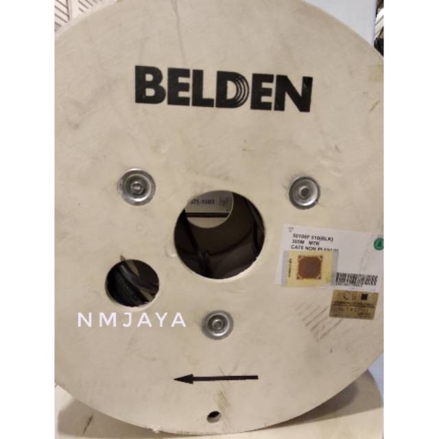 Belden Kabel Lan Outdoor 100meter STP Cat6 Belden Original 50106F Warna Hitam Kabel Polos