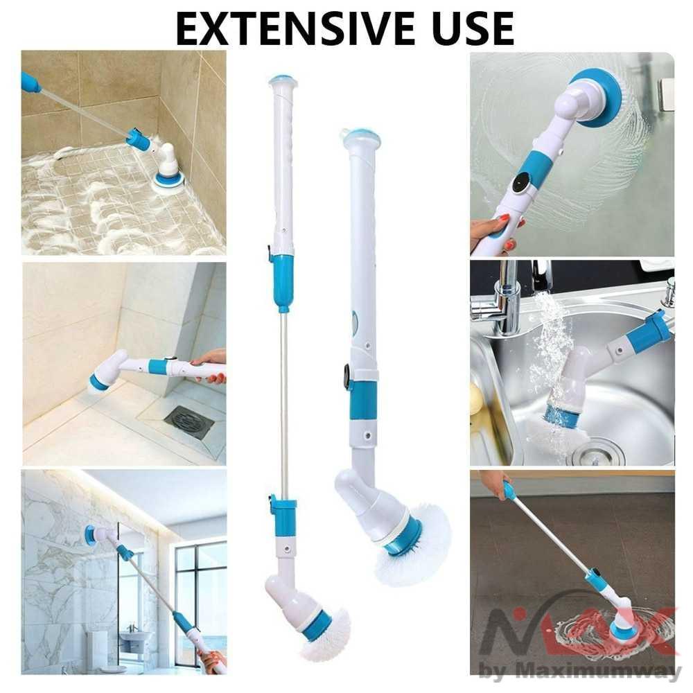 Sikat Lantai Toilet EYCOCCI Hurricane Spin Scrubber Sikat WC Elektrik - WQ8111 Warna Biru