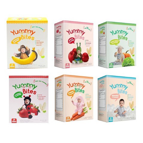 YUMMY BITES Baby Rice CRAKERS Snack Camilan Bayi ECER (6mo+, mulai 6bln)