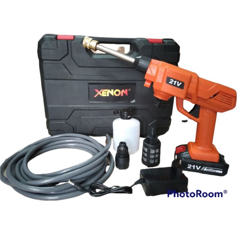 MESIN JET CLEANER CORDLESS 21V XENON JET CLEANER BATERAI MESIN CUCI MOTOR MOBIL AC TANPA KABEL