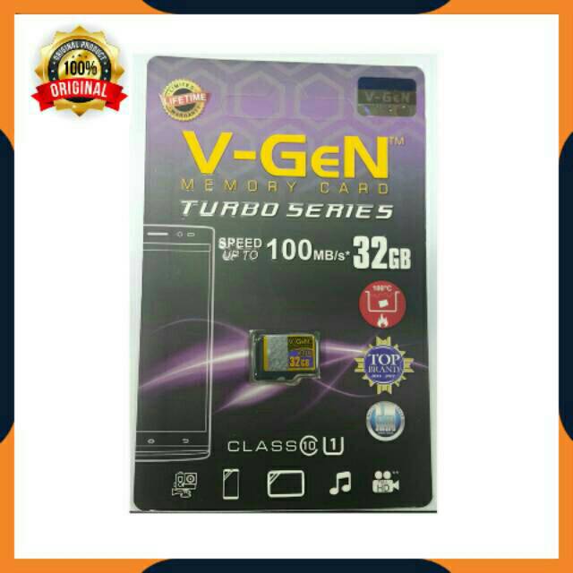 [COD] KARTU MEMORY MEMORI CARD MIKRO MICRO SD V-GEN VGEN VIGEN 32GB CLASS 10 TURBO SERIES 32 GB ORIGINAL