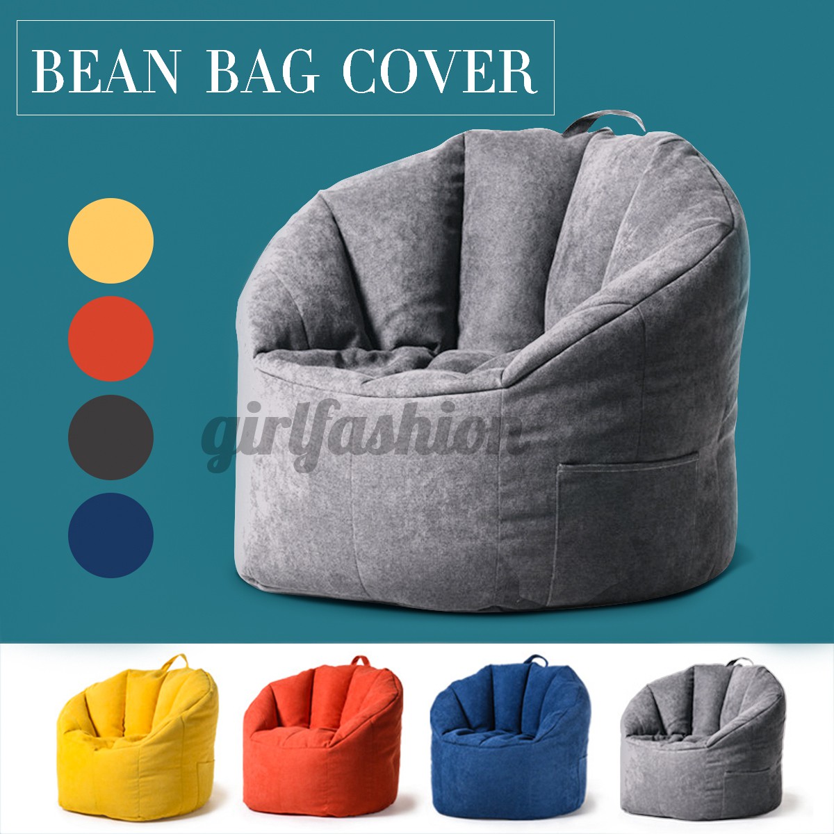Yuppielife Adult Large Bean Bag Chair Sofa Cover Couch Cover Indoor Home Lazy Lounger Shopee Indonesia
