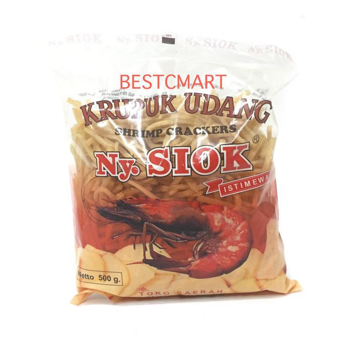 

Ny. Siok Krupuk Udang (Shrimp Crackers) Stik 500 Gr