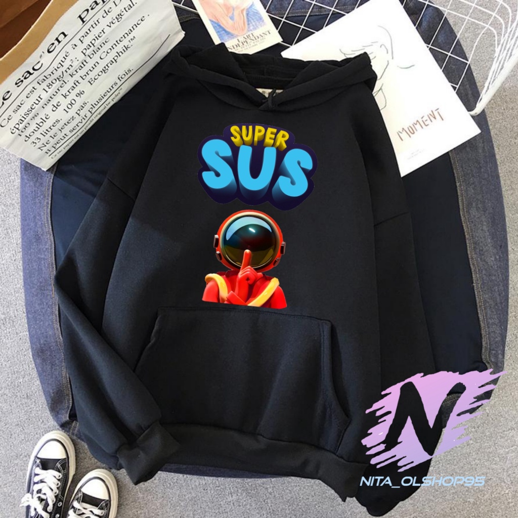 SWETER SUPER SUS HOODIE ANAK AMONG US 3D PERMAIANA ANAK