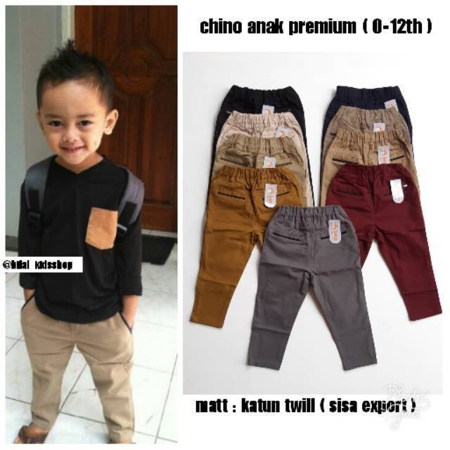 CELANA CHINO ANAK / CELANA ANAK/CHINO PANJANG 1-6 TAHUN