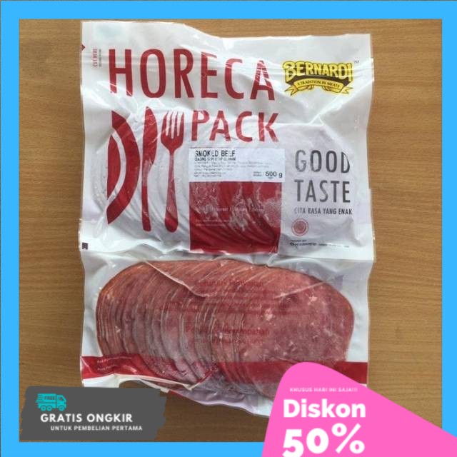 

Bernardi Horeca Smoked Beef VP 500Gram Full Daging Sapi Burger