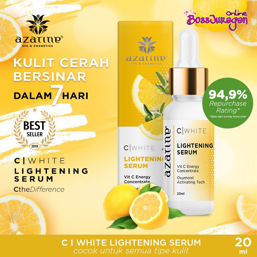 (BOSS) AZARINE C WHITE SERIES - Perawatan Wajah | Pembersih Wajah | Serum wajah | Day Night Cream