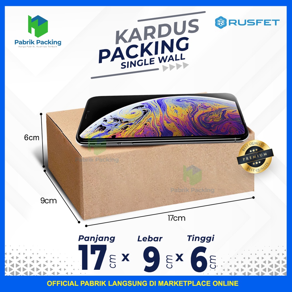 

Kardus Packing | Karton Box Rusfet Polos Kraft Single Wall Size 17x9x6cm Termurah