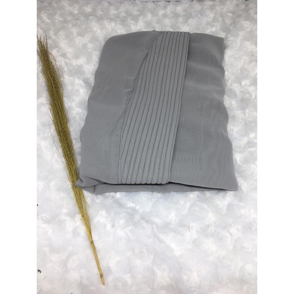 PROMO 9.9  Jilbab Instant Khimar Raudah Ouval Khimar Kancing 2 Layer / Jilbab Kancing 2 Layer-SILVER