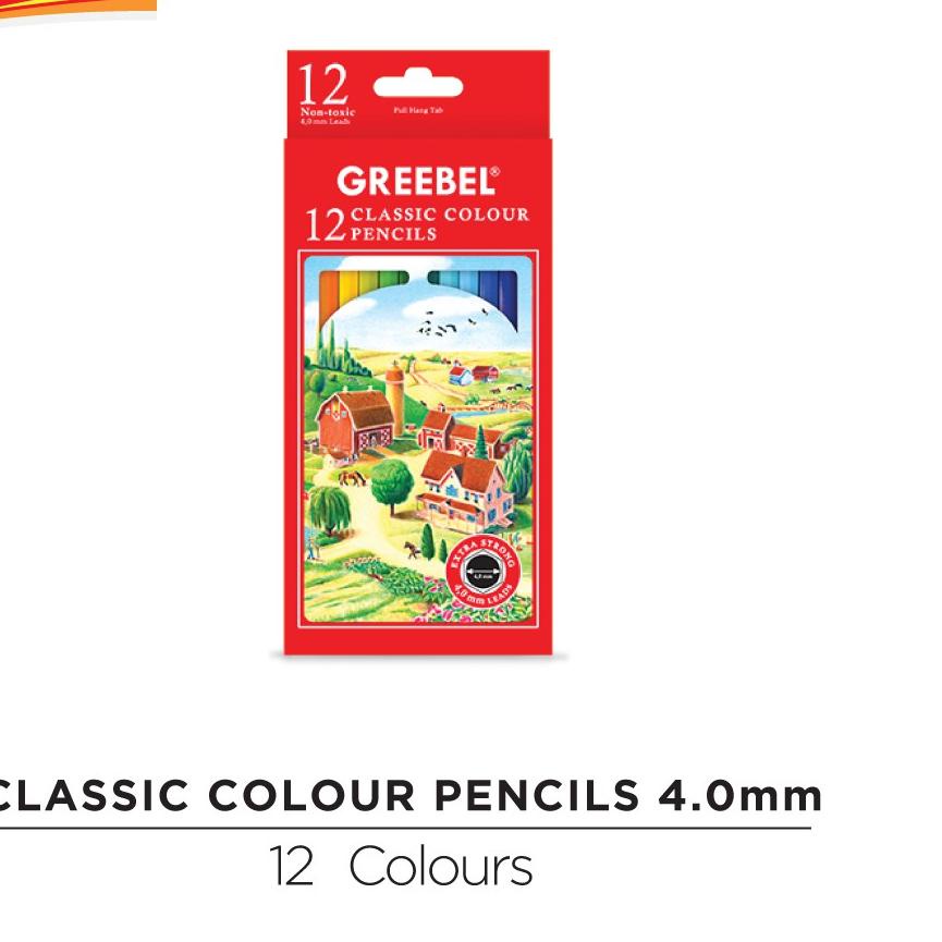 

향 GREEBEL 5712 4.0 Extra Strong Classic Colour Pencils Pensil Warna12 Warna Trendy