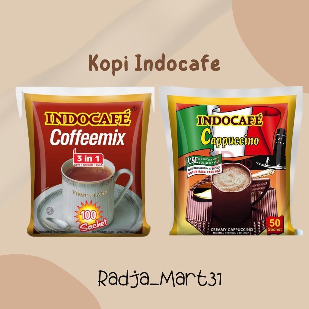 Kopi Instan Indocafe Coffeemix/ Indocafe Cappucino
