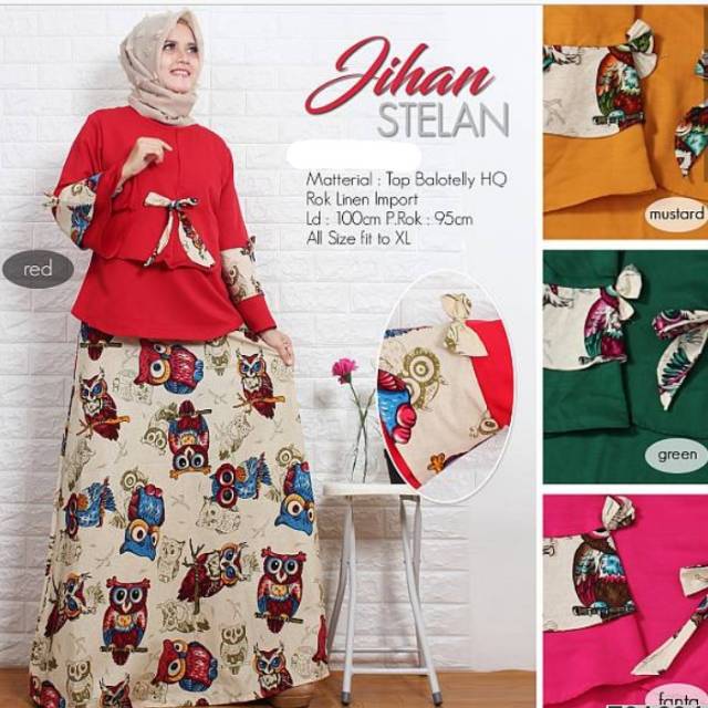 Stelan rok jihan owl