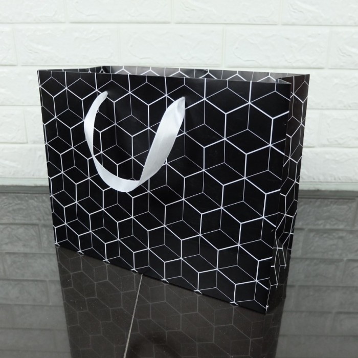 

PROMO Paperbag Motif Jala Uk. 32,5 x 25 x 14 cm - Hitam