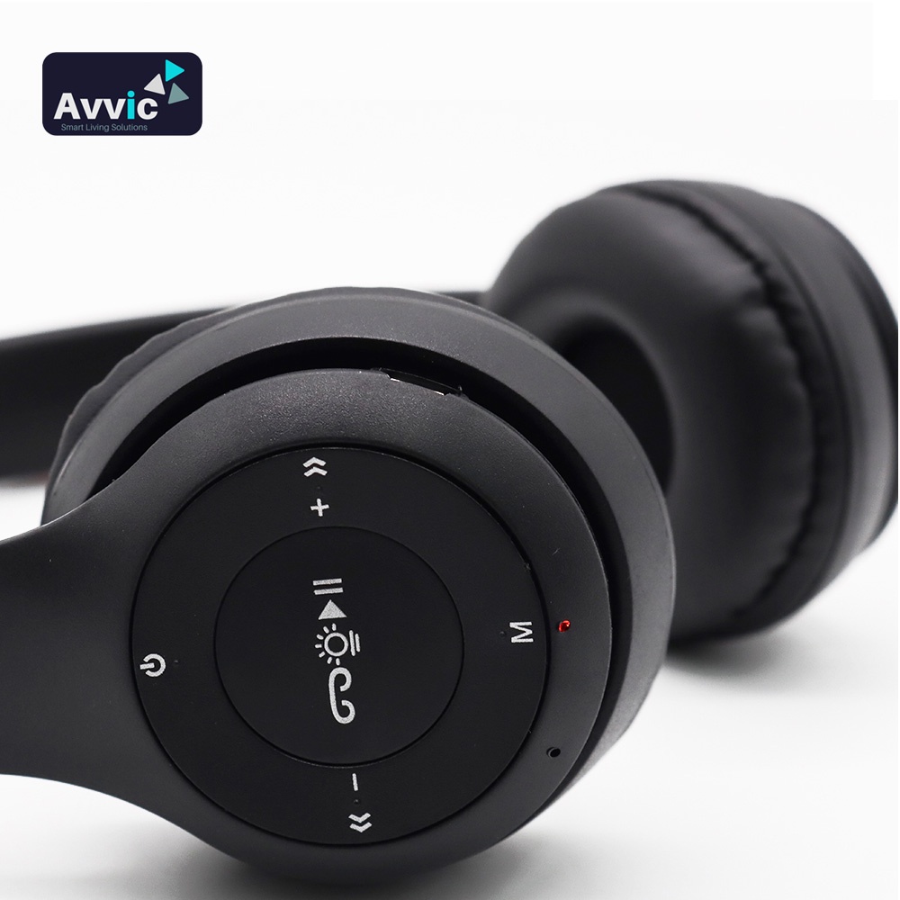 Headphone Wireless Bluetooth LED Cat Ears P47 Headset Handsfree Bando Kucing Stereo