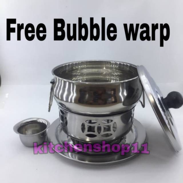 Panci Shabu Shabu 16cm / steam boat Shabu Shabu 16cm / hot pot shabu shabu bulat stainless 16cm / steamboat / panci soup warmer