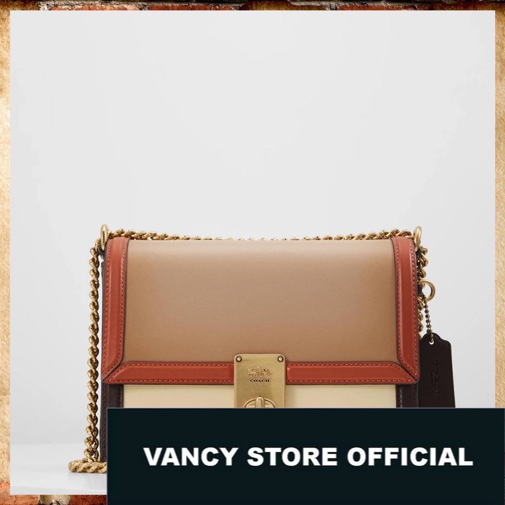 TAS ORIGINAL COACH - Hutton in Colorblock Taupe Ginger [ FULL SET NEW WITH TAG ]