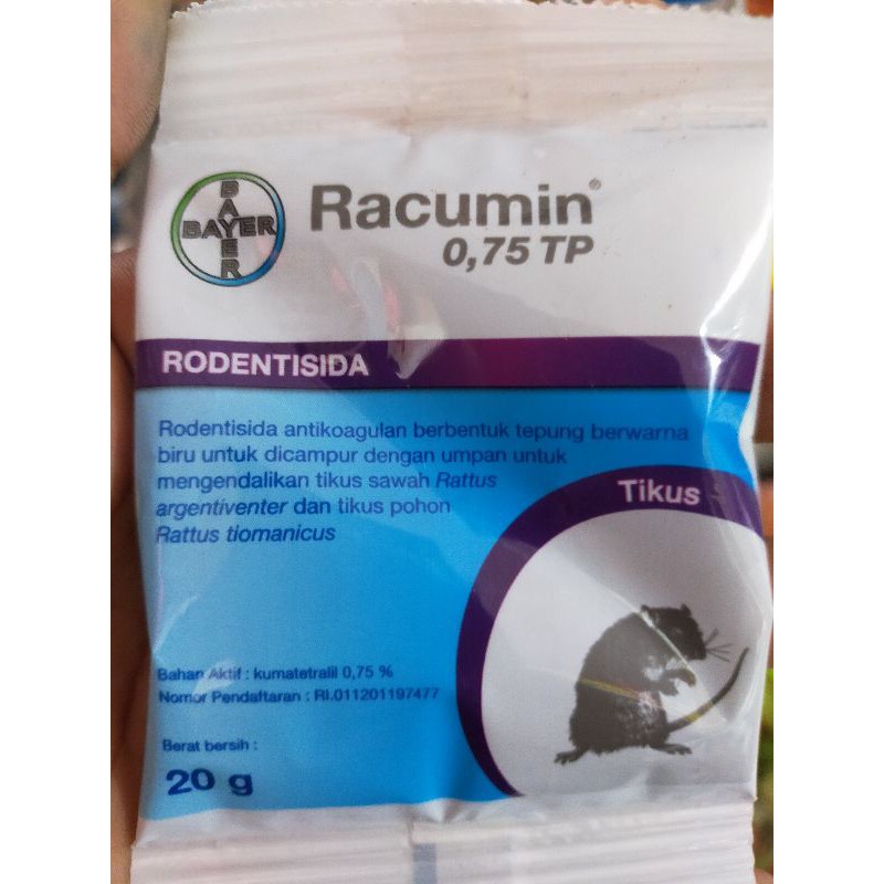 RODENTISIDA RACUMIN 0,75TP 20 GRAM