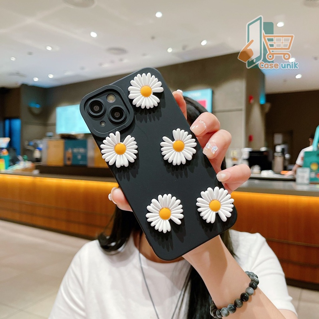 SOFTCASE PROCAMERA BUNGA DAISY 3D OPPO A53 A33 2020 A54 A55 A71 A74 A76 A96 CS4635