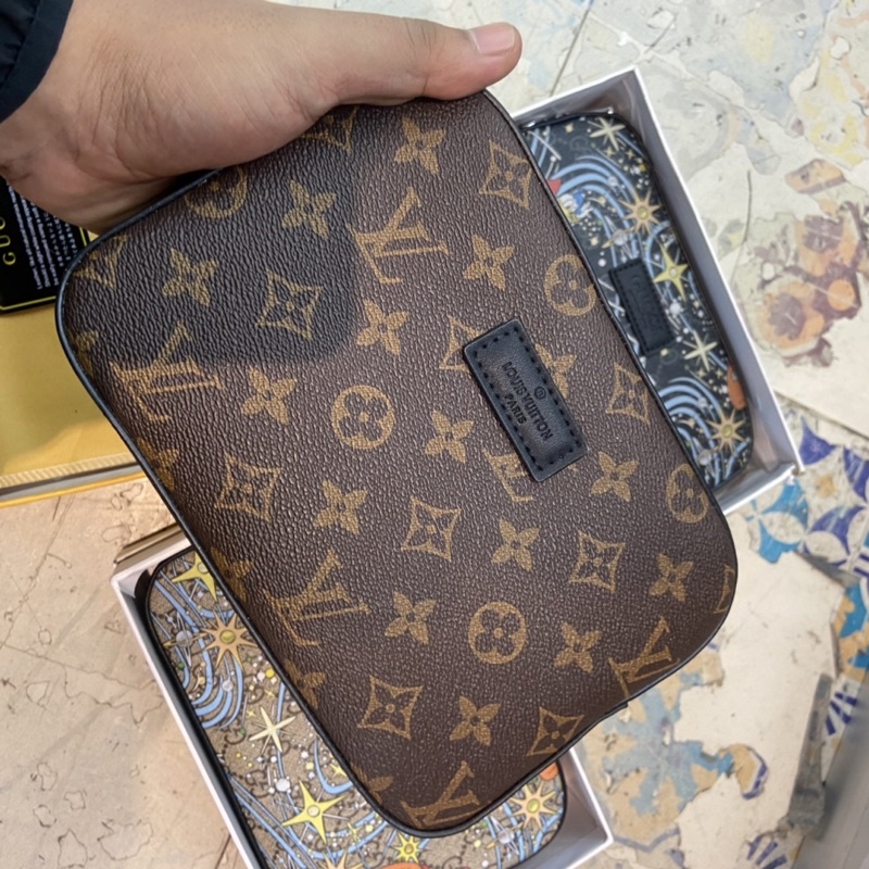 handbag gucci x Donald Duck mirror Quality hand bag wanita dan pria import Pouch Disney clutch disne