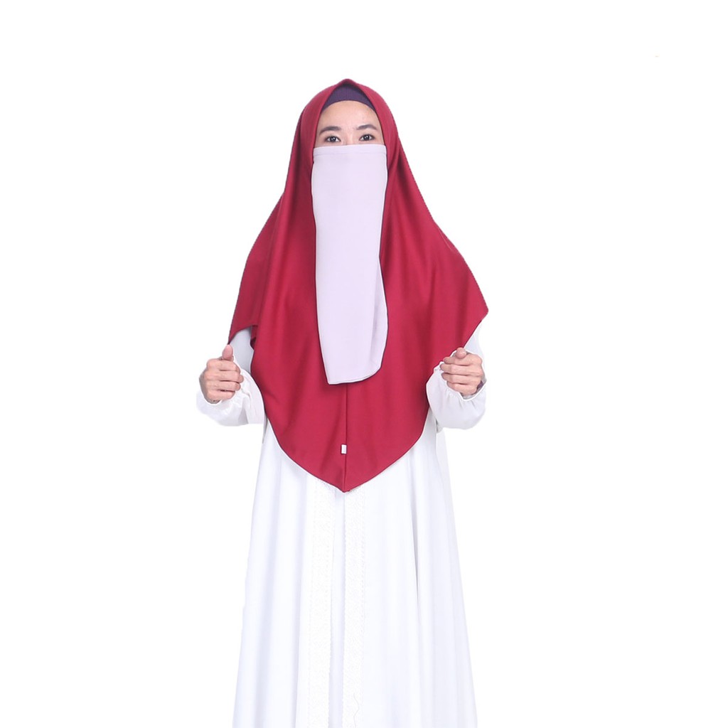 KHANZA SPORT HIJAB - Hijab Olahraga - Nusseyba Activewear-Maroon