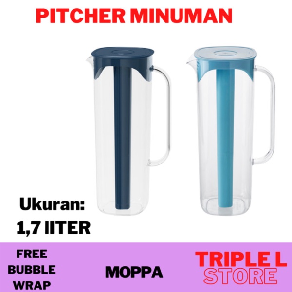 

Jual Pitcher Minuman 17 Liter Dengan penutup Jug Water Plastik MPA - Biru Muda Diskon